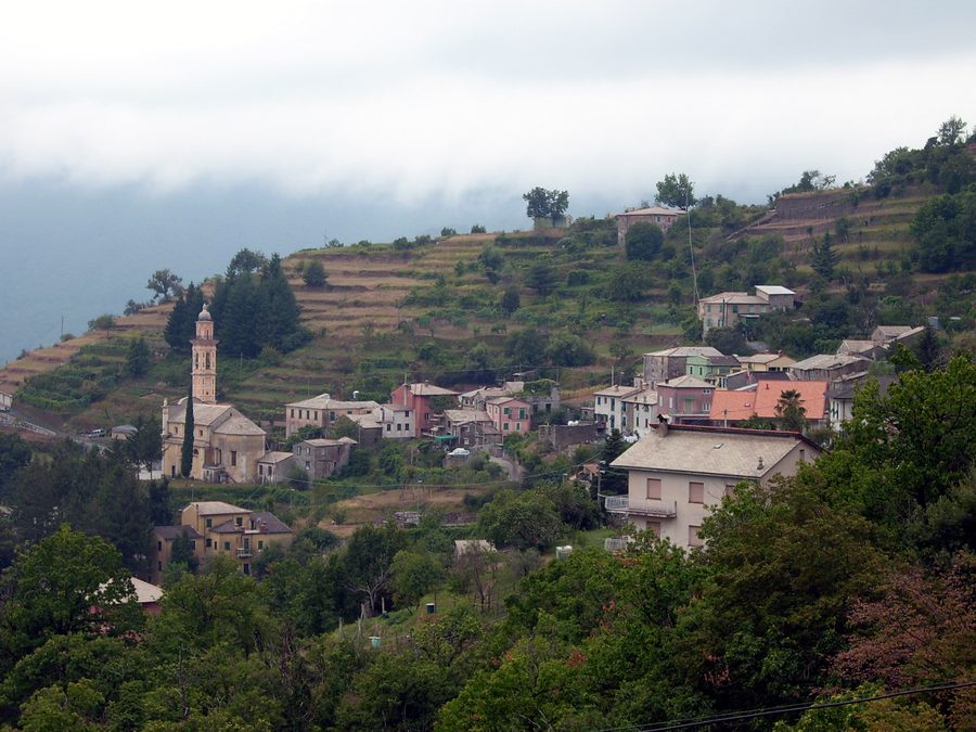 Panorama von Orero in Ligurien