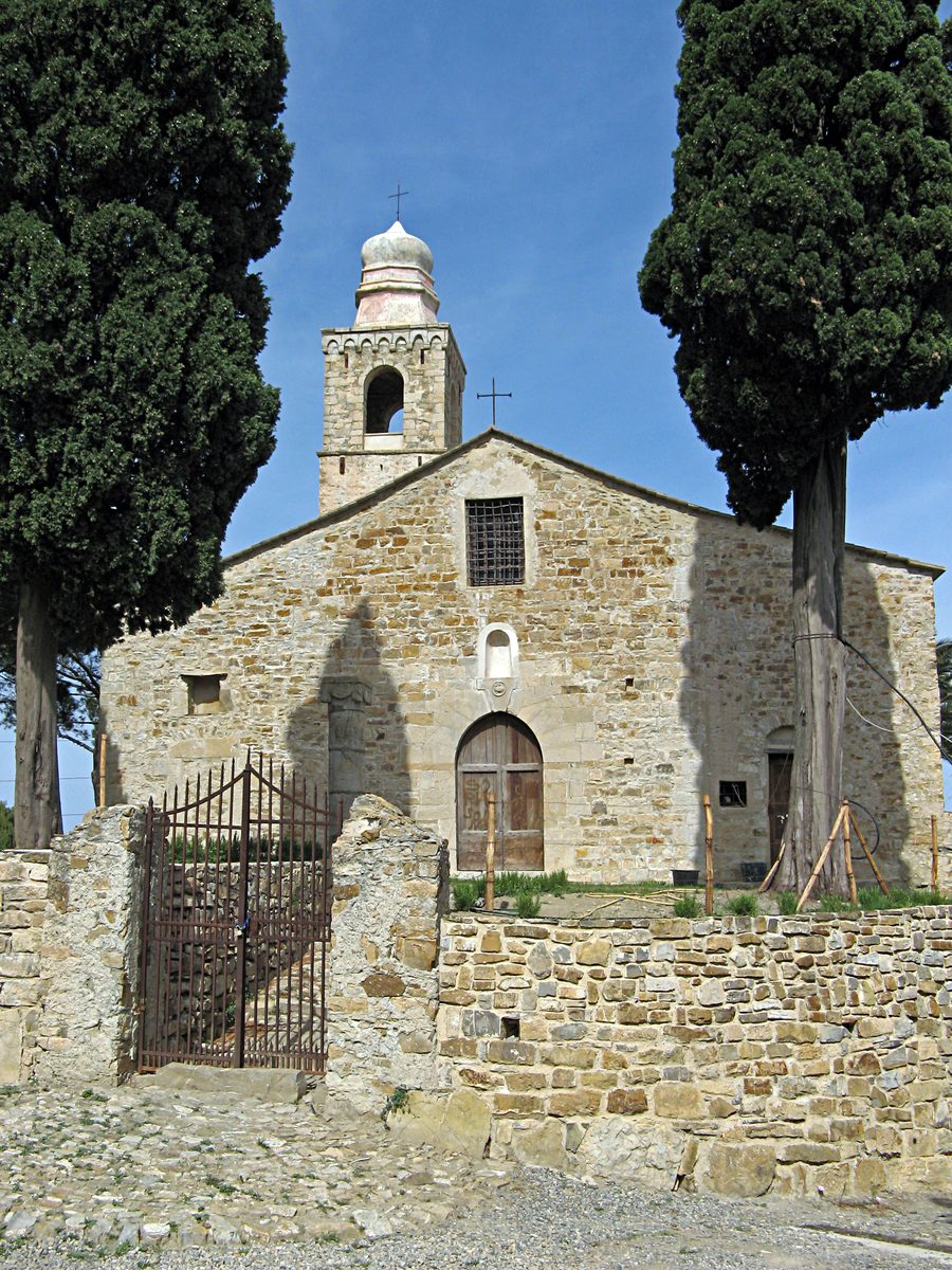 Romanische Kirche Sant’Antonio bei Costarainera in Ligurien